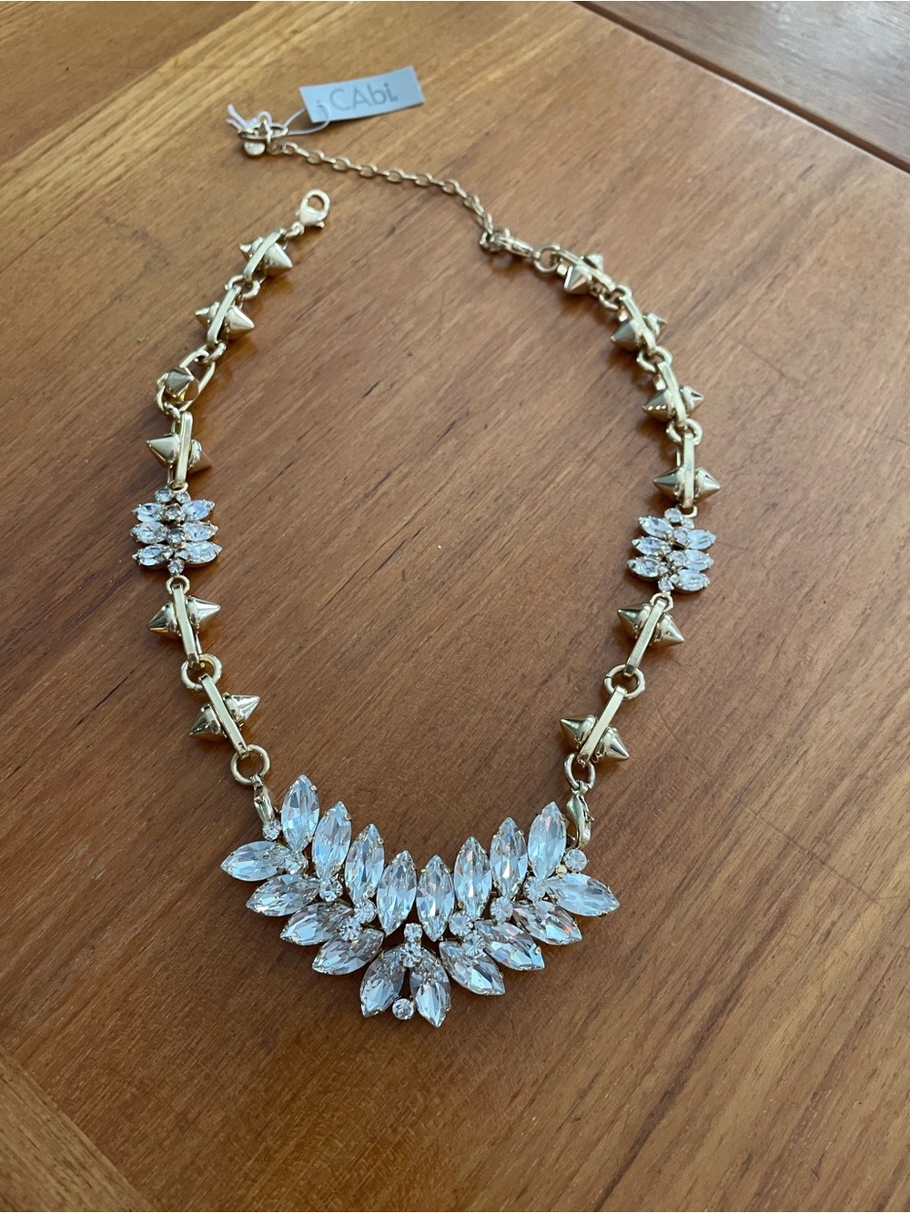 Cabi gold Crystal Statement Necklace/brooch